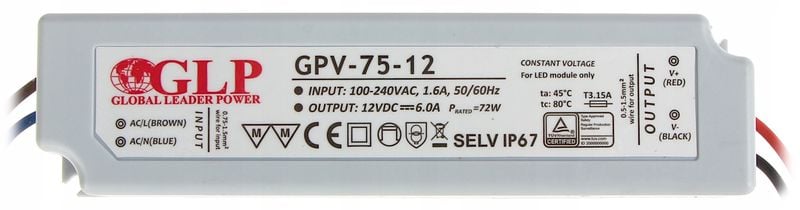 ZASILACZ IMPULSOWY 12V/6A/GPV zdjęcie 4