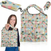 EKO TORBA SKŁADANA NA ZAKUPY 40×62CM - KOMPAKTOWA I PRAKTYCZNA WYTRZYMAŁA