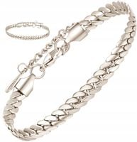 Bransoletka Srebrna 18K Damska Stal Chirurgiczna