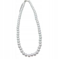 Piękny krótki naszyjnik z białych perełek 42cm