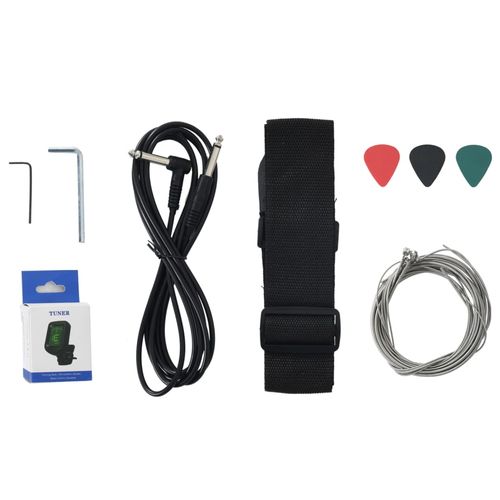 Gitara basowa dla początkujących, z torbą, czarna, 4/4, 46" na Arena.pl