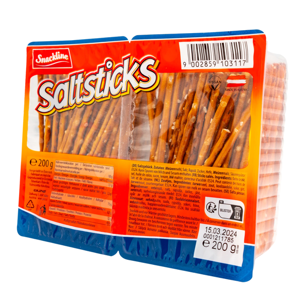 snackline paluszki solone dwupak 200 g zdjęcie 1