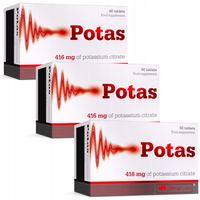 OLIMP POTAS 3x60tabl PRAWIDŁOWE CIŚNIENIE NERWSY STRESS SKURCZE