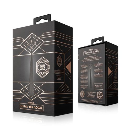 rosy gold   collar with flogger   black na Arena.pl