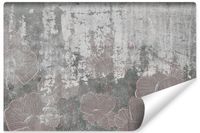 Fototapeta Do Salonu BETON Kwiaty Maki Kamień 360cm x 240cm