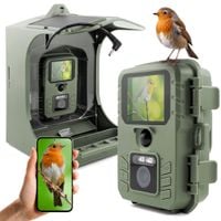 Karmnik Dla Ptaków z Kamerą WiFi Fotopułapka Solarna PIR Aplikacja Edukacja
