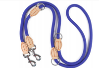 Wielofunkcyjna Smycz dla Psa 2,1 m – Elastyczna, Gumowa, Niebieska