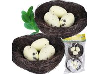 2x gniazdko wielkanocne z jajkami faszynowe stroik dekoracja wielkanocna