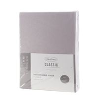 Prześcieradło z gumką CLASSIC jersey 240X220 cm srebrne