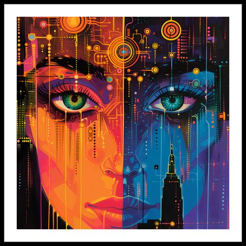 Plakat 50x50cm Cyfrowa Psyche na Arena.pl