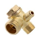 zawór zwrotny do sprężarki kompresora 1/2” x 3/8”x m10x1,0 do presostatu