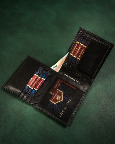 składany portfel męski ze skóry naturalnej - peterson na Arena.pl