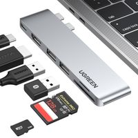 rozdzielacz portów hub macbook air pro 2x usb-c hdmi 2x usb 3.0 sd tf
