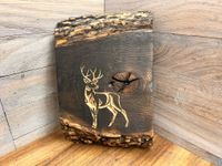 Deska z korą JELEŃ prezent dekoracja domu do powieszenia na ścianie