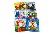 Drewniana kolorowa układanka dla dzieci Zabawka PUZZLE ZESTAW 6 szt