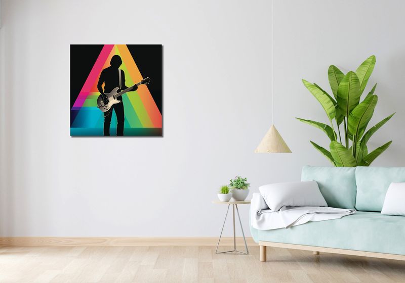 Obraz 70x70cm Pryzmat przez Gitarę zdjęcie 2