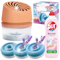POCHŁANIACZ WILGOCI do WC CERESIT AERO 360 PEACH 3 WKŁADY + PŁYN GRATIS