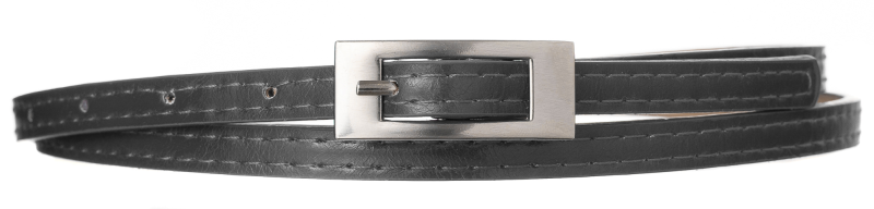 Damski pasek skórzany wąski Cavaldi szary zdjęcie 2