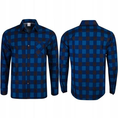 KOSZULA FLANELOWA CASUAL W KRATE MĘSKA 100% BAWEŁNA r. XL na Arena.pl