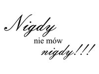 60X40CM NIGDY NIE MÓW NIGDY OBRAZ DRUK