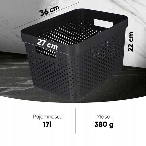 Curver Pojemnik Pudełko Ażurowe Eko 17 L Szary zdjęcie 3