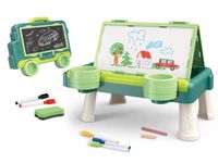 FLA DZIECI TABLICA  2W1 KREDOWA STOLIK ZIELONA