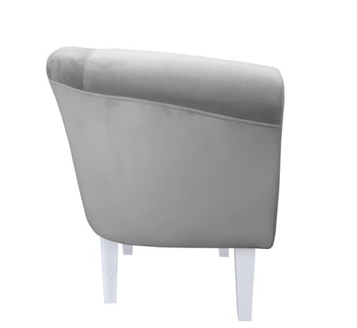 Fotel Milo nogi 20cm białe szary MG17 na Arena.pl