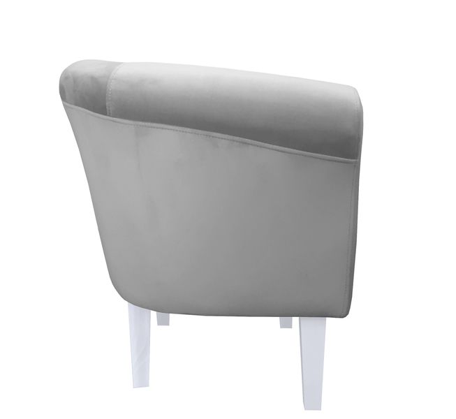 Fotel Milo nogi 20cm białe szary MG17 zdjęcie 3