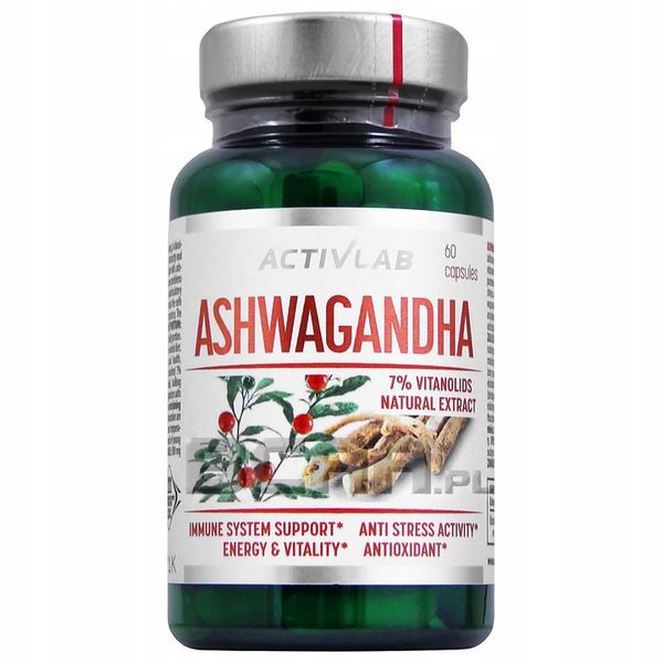 Ashwagandha Żeń-szeń INDYJSKI 60 kapsułek koncentracja zdjęcie 1