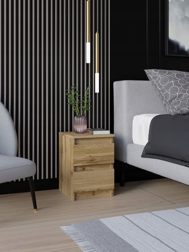 SZAFKA NOCNA WOTAN STOLIK NOCNY DWIE SZUFLADY 30cm SYPIALNIA SALON na Arena.pl