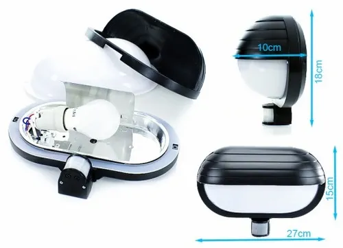 Lampa ścienna zewnętrzna + czujnik ruchu zmierzchu na Ganek Przed wejście na Arena.pl