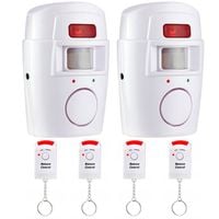 2x ALARM BEZPRZEWODOWY CZUJNIK RUCHU SYRENA NA BATERIE DO DOMU GARAŻU