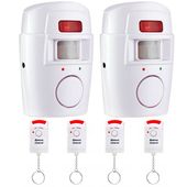 2x ALARM BEZPRZEWODOWY CZUJNIK RUCHU SYRENA NA BATERIE DO DOMU GARAŻU