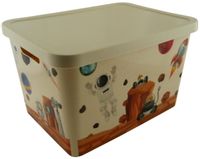 POJEMNIK NA ZABAWKI Z POKRYWKĄ PUDEŁKO KLOCKI 18 L