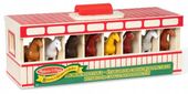 Domek dla koni Stajnia drewniana + 8 Figurki Koni