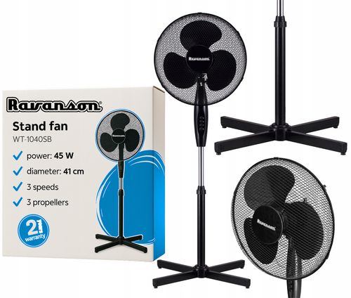 Wentylator stojący Ravanson WT-1040SB na Arena.pl
