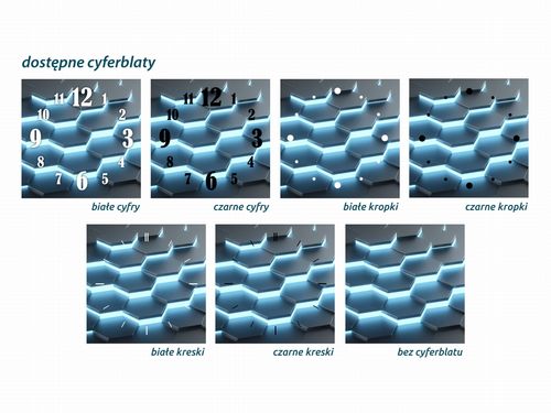 ZEGAR SZKLANY KWADRATOWY - Geometria na Arena.pl