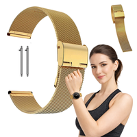 Pasek do Samsung Galaxy Watch 3 4 5 Active metalowy bransoleta złoty 20mm