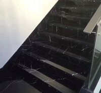 Płytki na schody 100x30 CZARNY KAMIEŃ mat ŻYŁKI