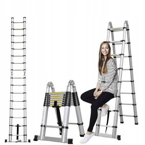 DRABINA TELESKOPOWA PRZEGUBOWA 5M 2XSTABIL /SCHODY na Arena.pl