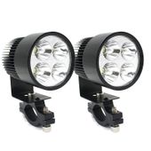2x Halogen motocyklowy L4F 4xLED CREE 20W+włącznik czarny