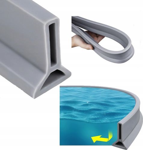 Próg prysznicowy Bariera Zapora wodna 200cm / 2m 50x30mm - SZARY na Arena.pl