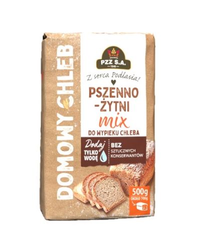 PZZ Mieszanka do wypieku chleba Pszenno-żytni Mix Zgrzewka 12 x 500g GOTOWA na Arena.pl