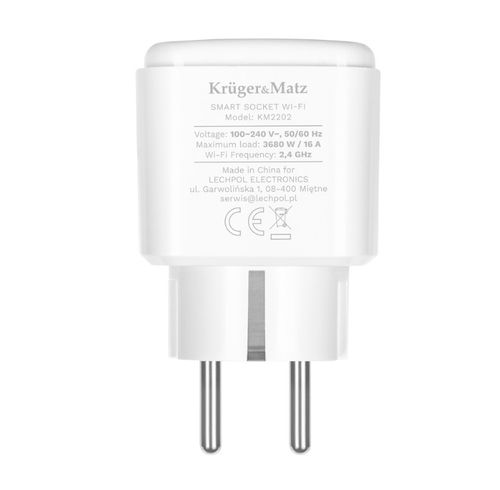 Inteligentne Gniazdko Wifi Kruger&Matz Connect P4 Białe Timer Tuya Km2202 na Arena.pl