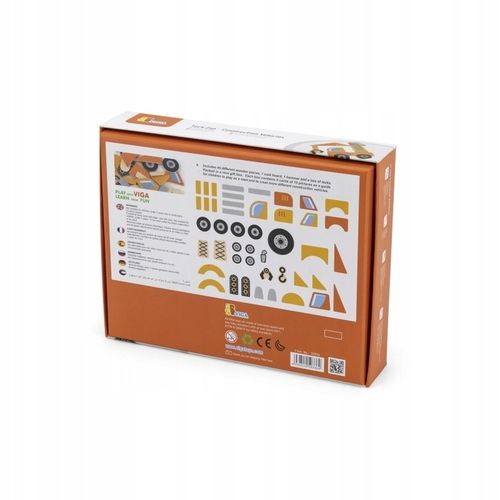 Drewniana Przybijanka Pojazdy budowlane 45 elementów Montessori VIGA na Arena.pl