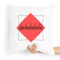Poduszka Dla Magazyniera Super Warehouseman Z Nadrukiem Ze Zdjęciem