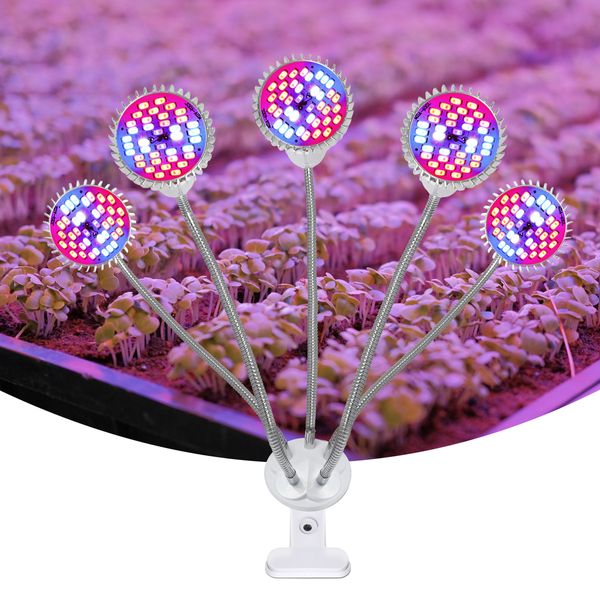 LAMPA LED DO WZROSTU UPRAWY ROŚLIN 150W 3000lm 5 GŁOWIC zdjęcie 6