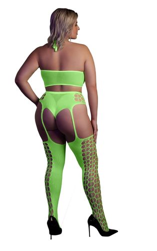 two piece with crop top and stockings  xl/xxxxl na Arena.pl