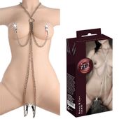 Klamry Na Sutki I Cipkę - Stalowy Naszyjnik Bdsm