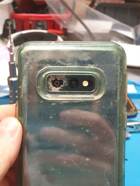 Samsung Galaxy S10e G970 ORYGINALNA SZYBKA KAMERY SZYBA OCZKO Srebrna zdjęcie 3